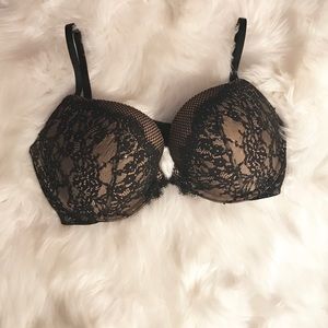 VS Sexxy Black & Beige Lace Bombshell